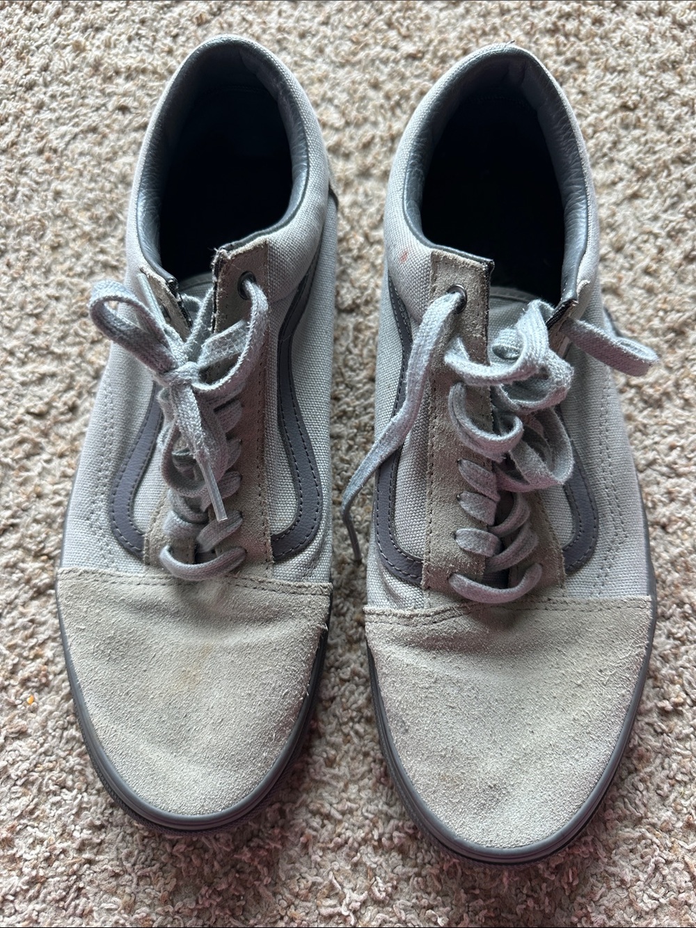 Vans Light Gray Suede & Canvas Low-Top Sneakers